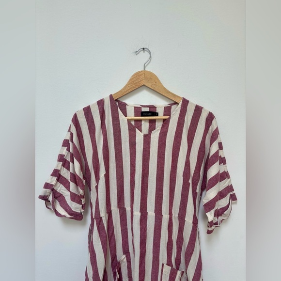 ROOLEE | striped midi dress | size m/L - Picture 6 of 9